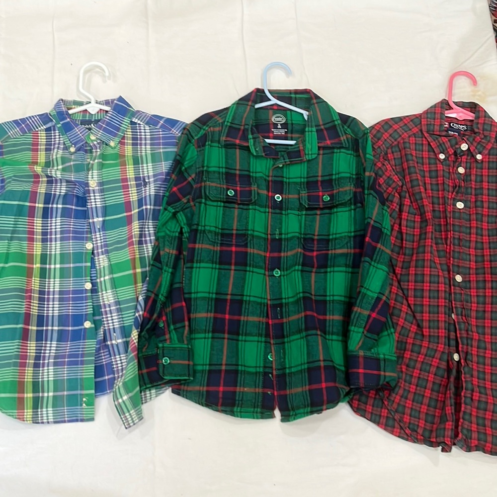 Bundle of 3 little boys button down shirts